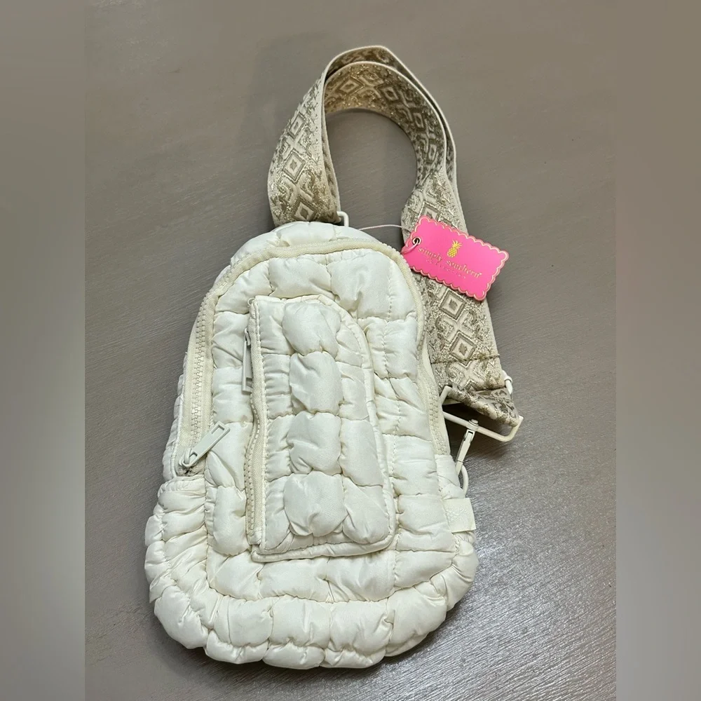 Simply Southern Puffer Sling Bag - Wisp White - New with Tags